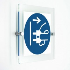 Staccare la spina dalla presa - in plexiglass trasparenti da parete M006