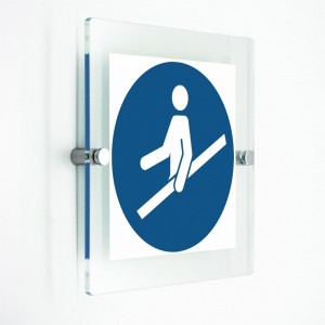 Usare il corrimano - in plexiglass trasparenti da parete M012