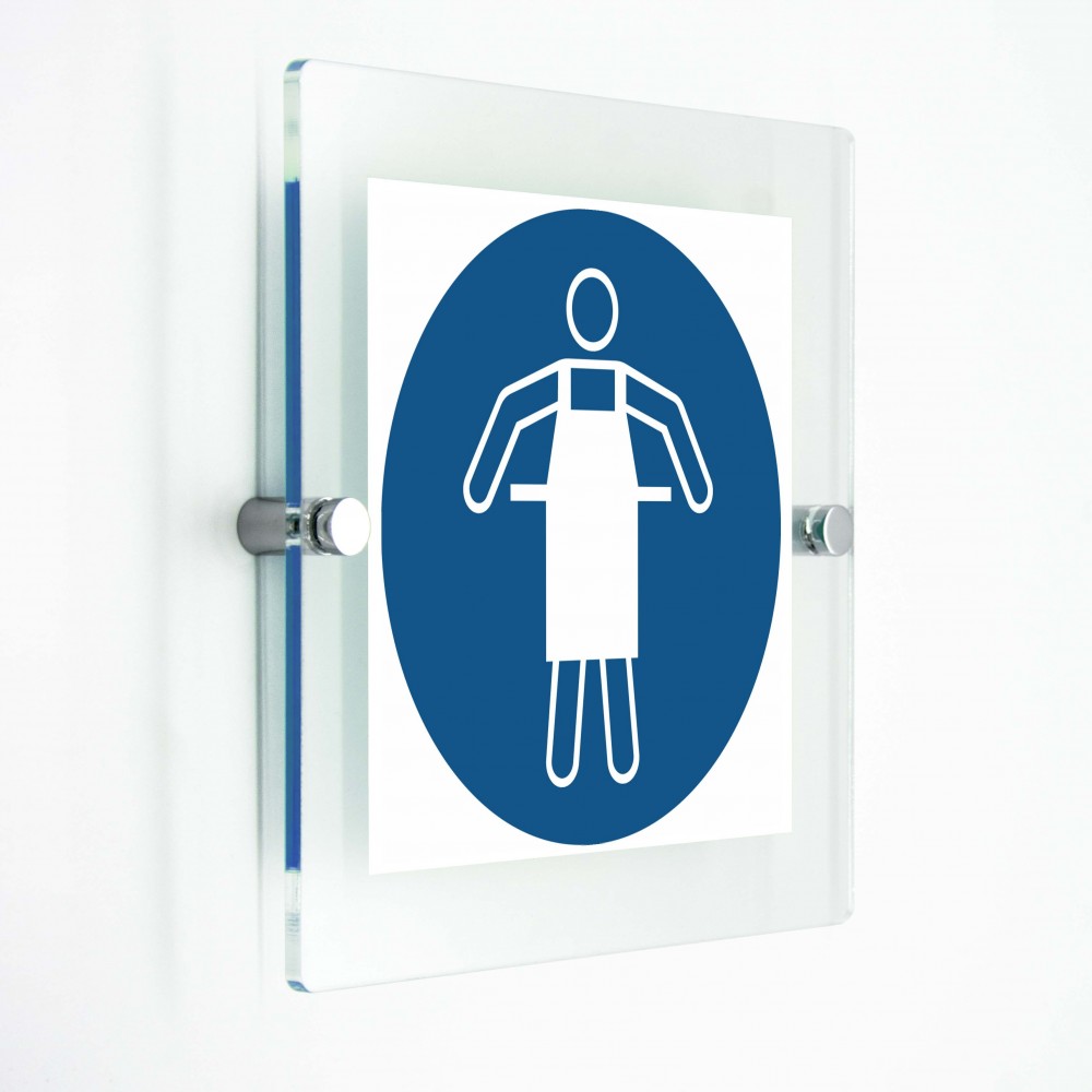 Usare un grembiule protettivo - in plexiglass trasparenti da parete M026