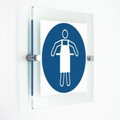 Usare un grembiule protettivo - in plexiglass trasparenti da parete M026