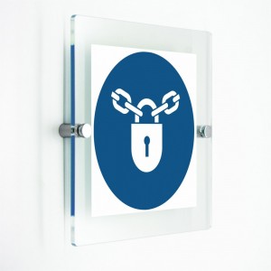 Tenere chiuso - in plexiglass trasparenti da parete M028