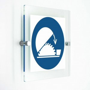 Usare la protezione regolabile della sega circolare da banco - in plexiglass trasparenti da parete M031