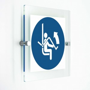 Aprire la sbarra di sicurezza della seggiovia - in plexiglass trasparenti da parete M034