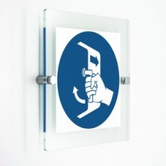 Chiudere e assicurare i portelli nella procedura di lancio in mare - in plexiglass trasparenti da parete M037