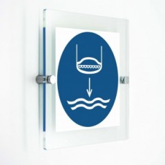 Calare in acqua la scialuppa di salvataggio nella procedura di lancio in mare - in plexiglass trasparenti da parete M039