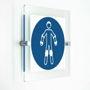 Indossare protezioni per pattinaggio - in plexiglass trasparenti da parete M049