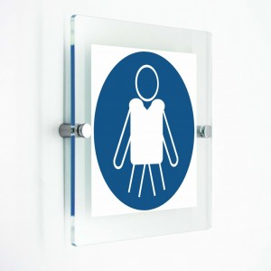 Indossare i dispositivi di galleggiamento personali - in plexiglass trasparenti da parete M053
