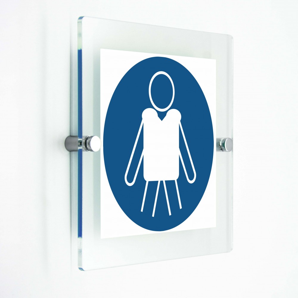 Indossare i dispositivi di galleggiamento personali - in plexiglass trasparenti da parete M053