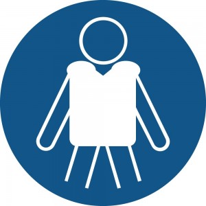 Indossare i dispositivi di galleggiamento personali - in plexiglass trasparenti da parete M053