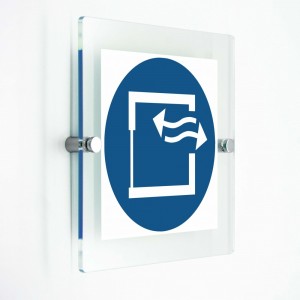 Assicurare un’aerazione continua - in plexiglass trasparenti da parete M057