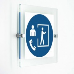 Accesso solo con supervisore all’esterno - in plexiglass trasparenti da parete M058