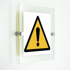 Pericolo generico - in plexiglass trasparenti da parete W001