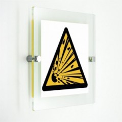 Materiali esplosivi - in plexiglass trasparenti da parete W002