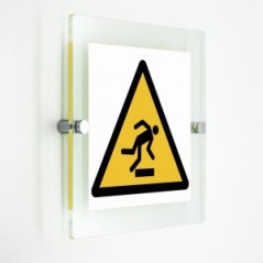 Pericolo di inciampo - in plexiglass trasparenti da parete W007