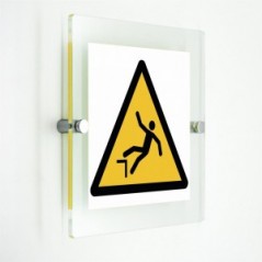 Caduta con dislivello - in plexiglass trasparenti da parete W008