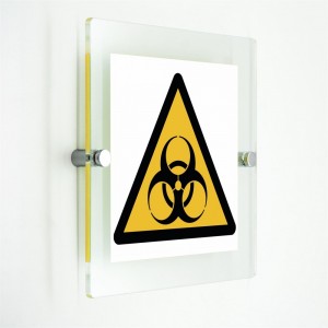 Rischio biologico - in plexiglass trasparenti da parete W009