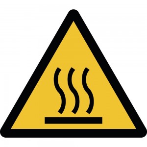 Pericolo di ustione - in plexiglass trasparenti da parete W017