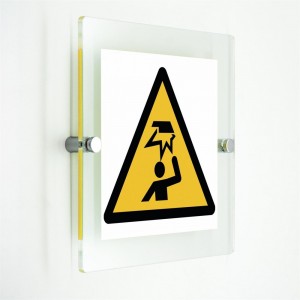 Ostacolo in alto - in plexiglass trasparenti da parete W020