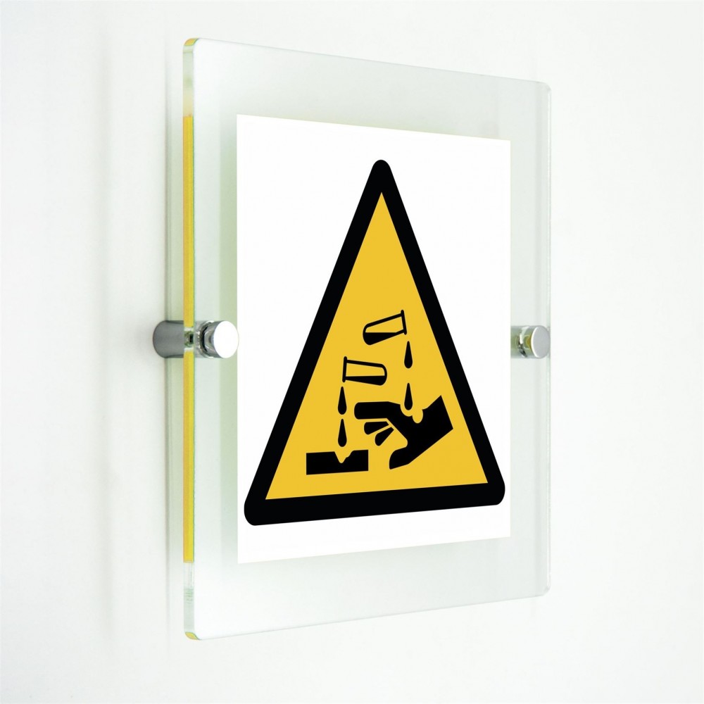 Sostanze corrosive - in plexiglass trasparenti da parete W023