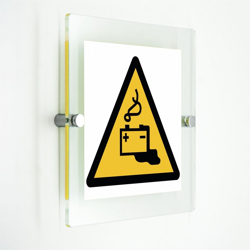 Carica della batteria in corso - in plexiglass trasparenti da parete W026