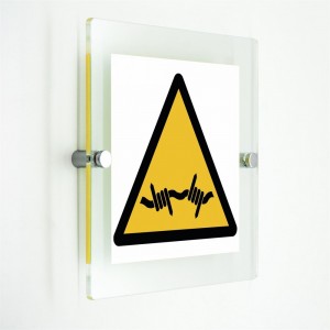 Filo spinato - in plexiglass trasparenti da parete W033