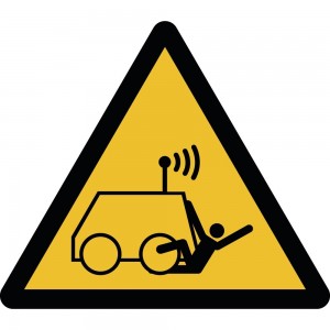 Attenzione rischio di essere investiti da veicoli comandati a distanza - in plexiglass trasparenti da parete W037