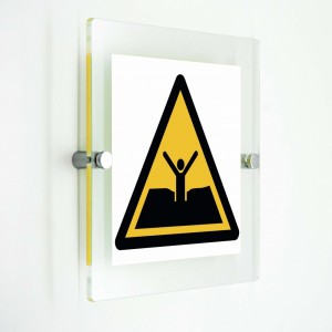 Attenzione sabbie mobili o fanghi/fanghi profondi o limo - in plexiglass trasparenti da parete W061