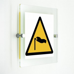 Attenzione venti forti - in plexiglass trasparenti da parete W064