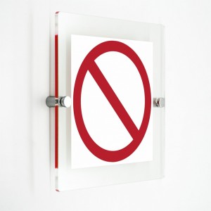 Divieto generico - in plexiglass trasparenti da parete P001