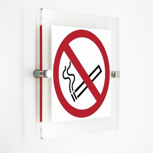 Vietato fumare - in plexiglass trasparenti da parete P002