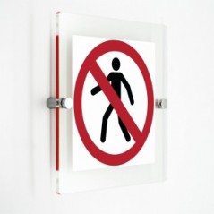 Vietato ai pedoni - in plexiglass trasparenti da parete P004