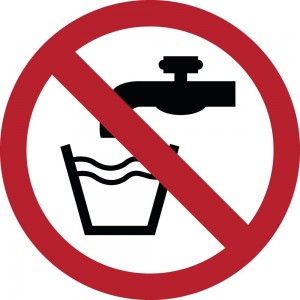 Acqua non potabile - in plexiglass trasparenti da parete P005