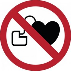 Divieto di accesso ai portatori di pacemaker - in plexiglass trasparenti da parete P007