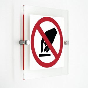 Vietato toccare - in plexiglass trasparenti da parete P010