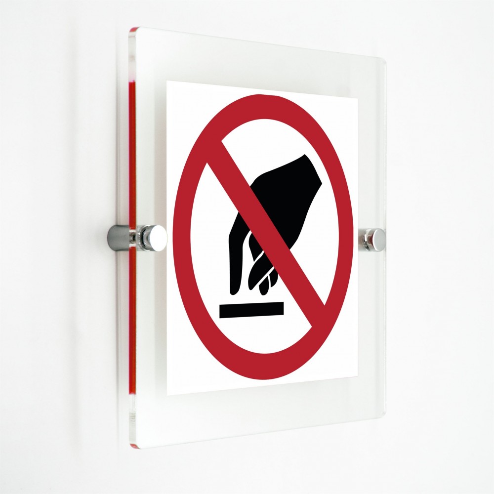 Vietato toccare - in plexiglass trasparenti da parete P010