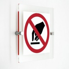 Vietato toccare - in plexiglass trasparenti da parete P010