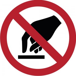 Vietato toccare - in plexiglass trasparenti da parete P010