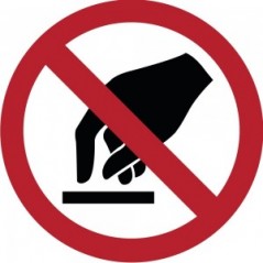 Vietato toccare - in plexiglass trasparenti da parete P010