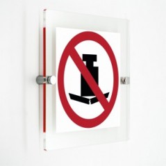 Vietato appoggiare carichi pesanti - in plexiglass trasparenti da parete P012