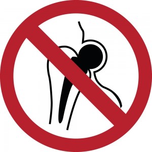 Divieto di accesso ai portatori di protesi metalliche - in plexiglass trasparenti da parete P014