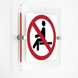 Divieto di sedersi - in plexiglass trasparenti da parete P018