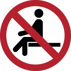 Divieto di sedersi - in plexiglass trasparenti da parete P018