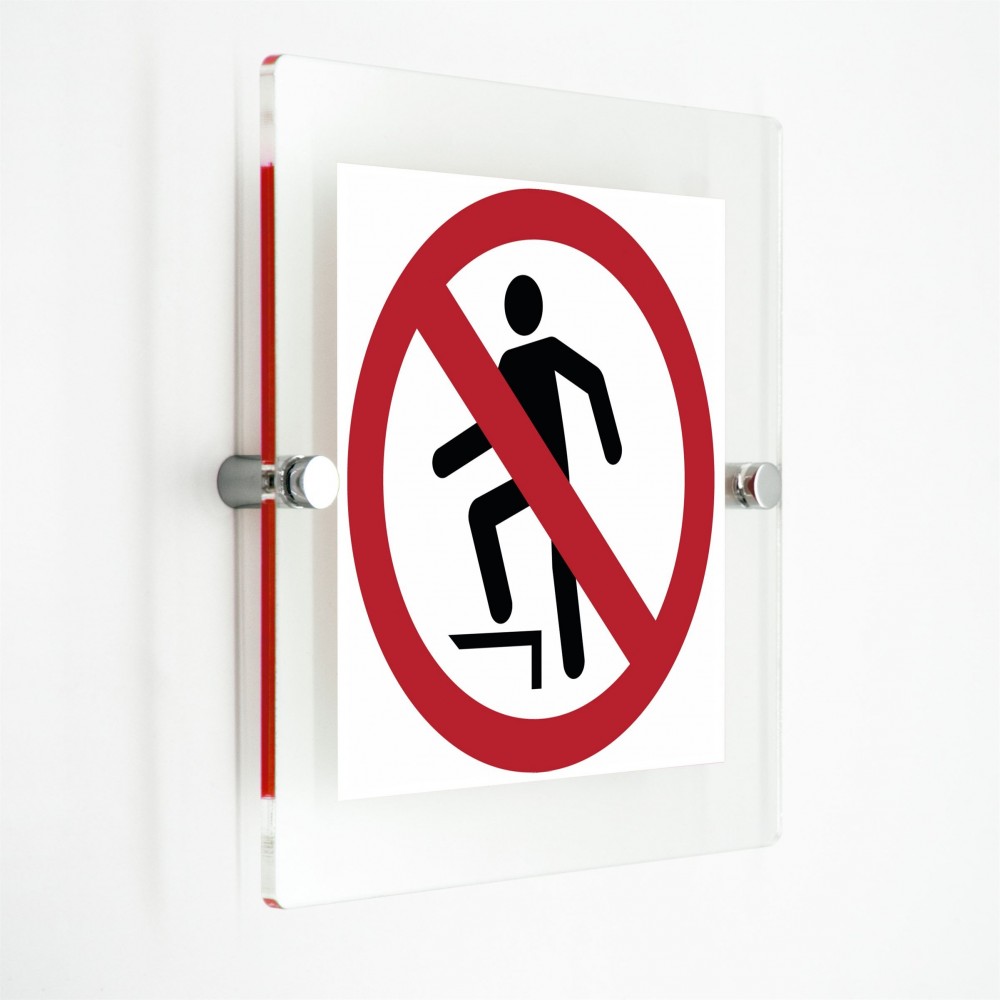 Vietato salire - in plexiglass trasparenti da parete P019