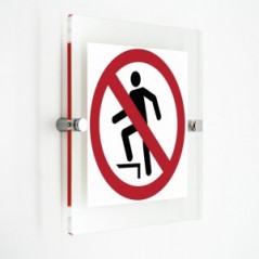 Vietato salire - in plexiglass trasparenti da parete P019