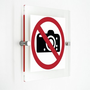 Divieto di fotografare - in plexiglass trasparenti da parete P029