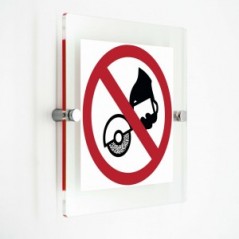 Vietato usare il disco con attrezzature manuali - in plexiglass trasparenti da parete P034