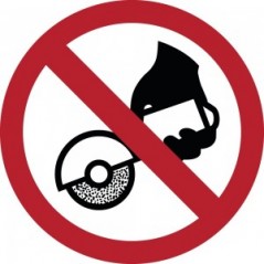 Vietato usare il disco con attrezzature manuali - in plexiglass trasparenti da parete P034