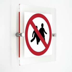 Divieto di accesso ai bambini - in plexiglass trasparenti da parete P036