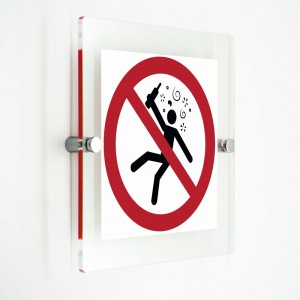 Vietato l'ingresso alle persone in stato di ebrezza - in plexiglass trasparenti da parete P043