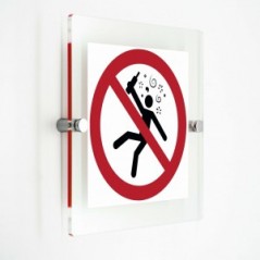 Vietato l'ingresso alle persone in stato di ebrezza - in plexiglass trasparenti da parete P043